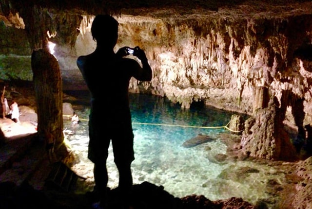 explore the caverns around tulum