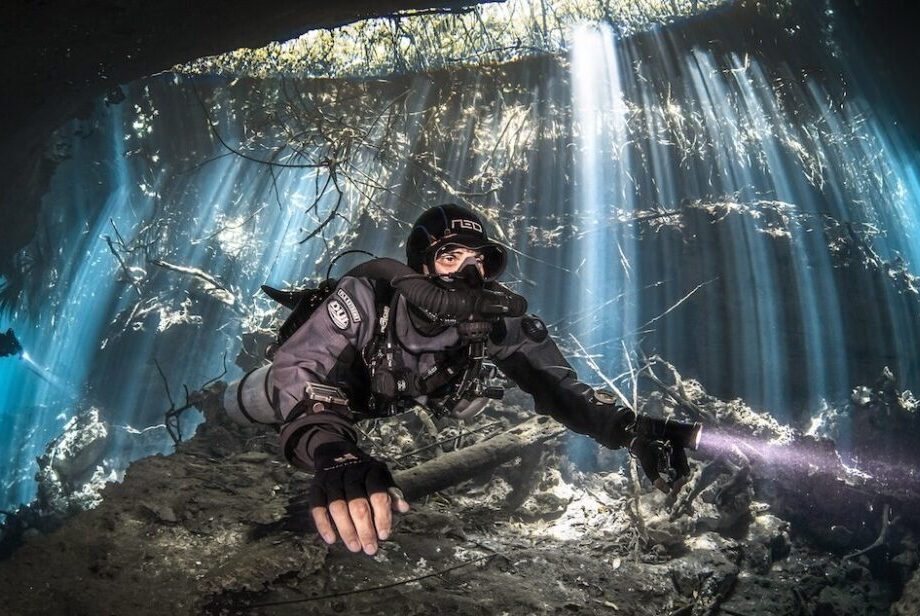 Cenote cave diving in Playa del Carmen