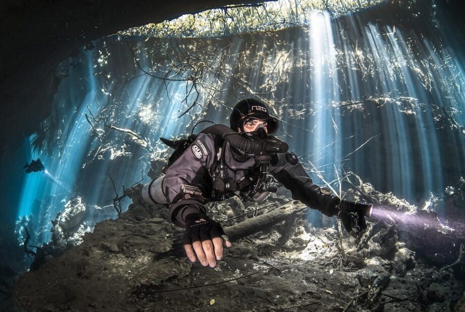 Cenote cave diving in Playa del Carmen