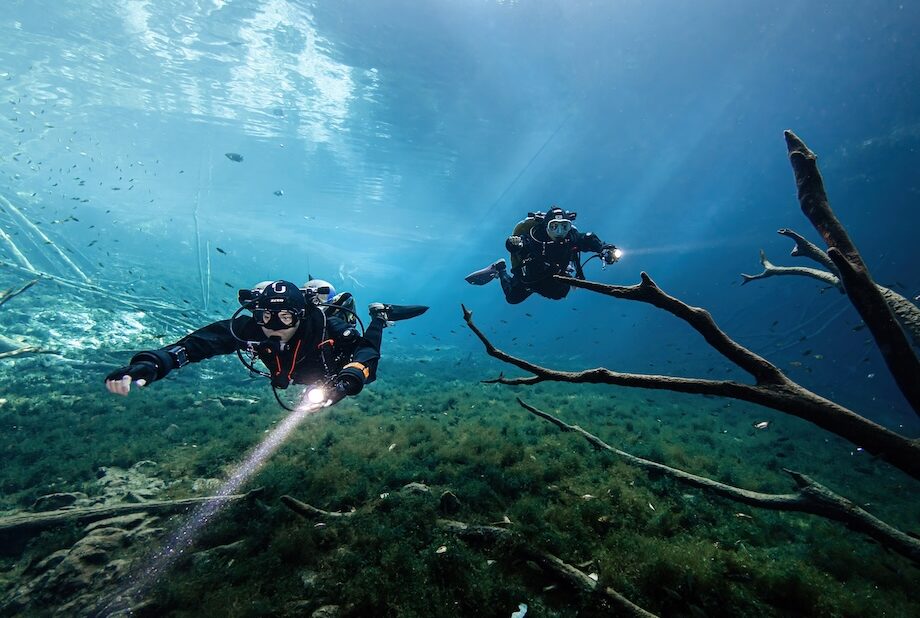 Cenote cave diving in Playa del Carmen