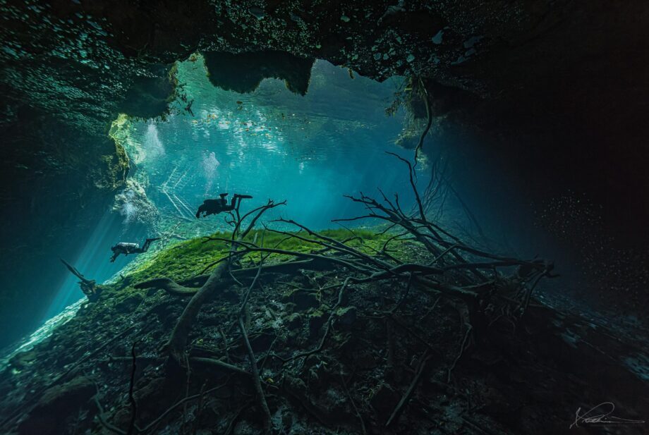 Cenote cave diving in Playa del Carmen