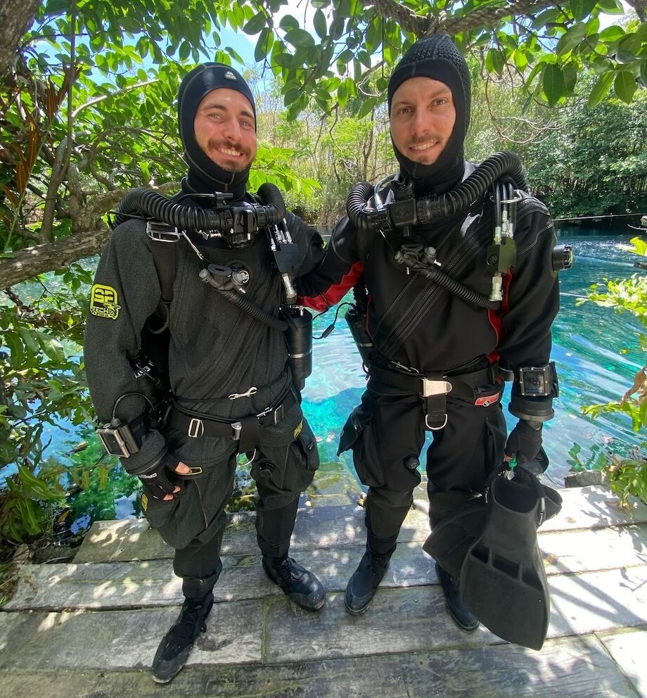 Cenote cave diving in Playa del Carmen
