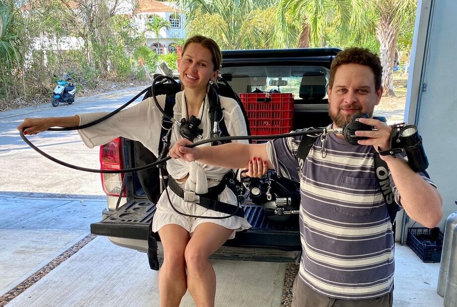 Cenote cave diving in Playa del Carmen