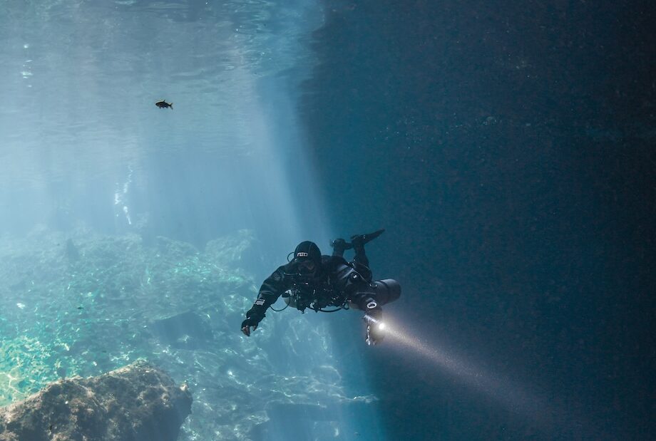 Cenote cave diving in Playa del Carmen