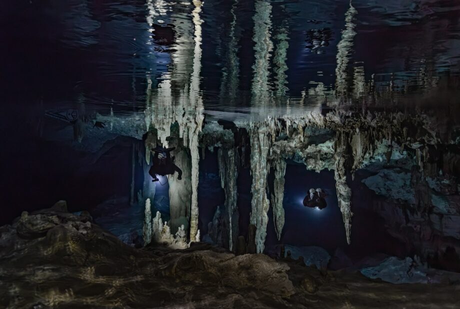 Cenote Cavern Diving In Playa del Carmen Mexico Cenote cavern diving with elite divers international