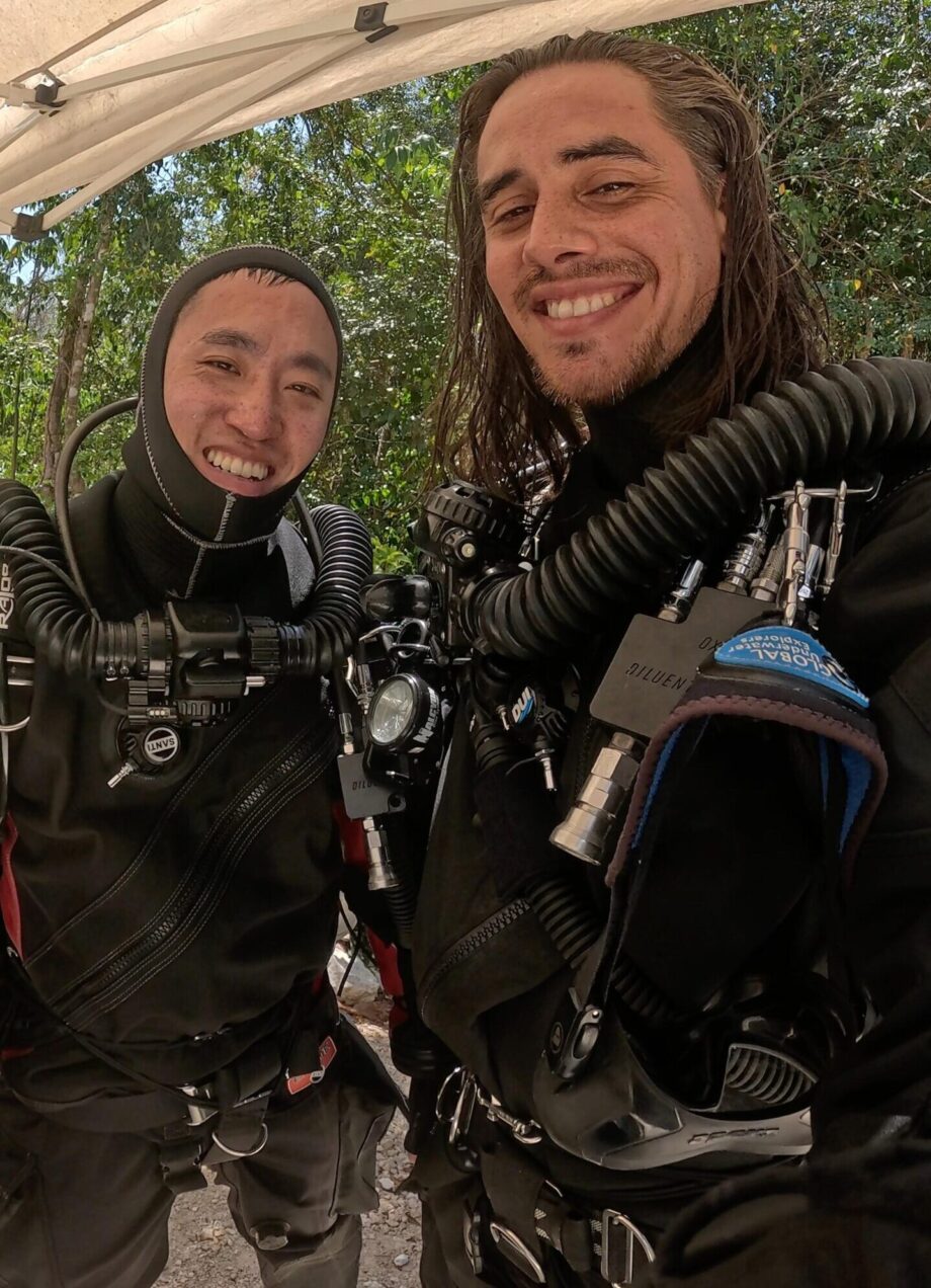 Cenote cave diving in Playa del Carmen