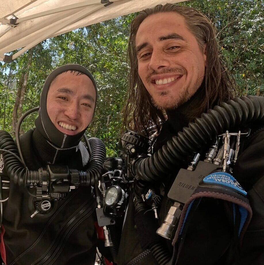 Cenote cave diving in Playa del Carmen