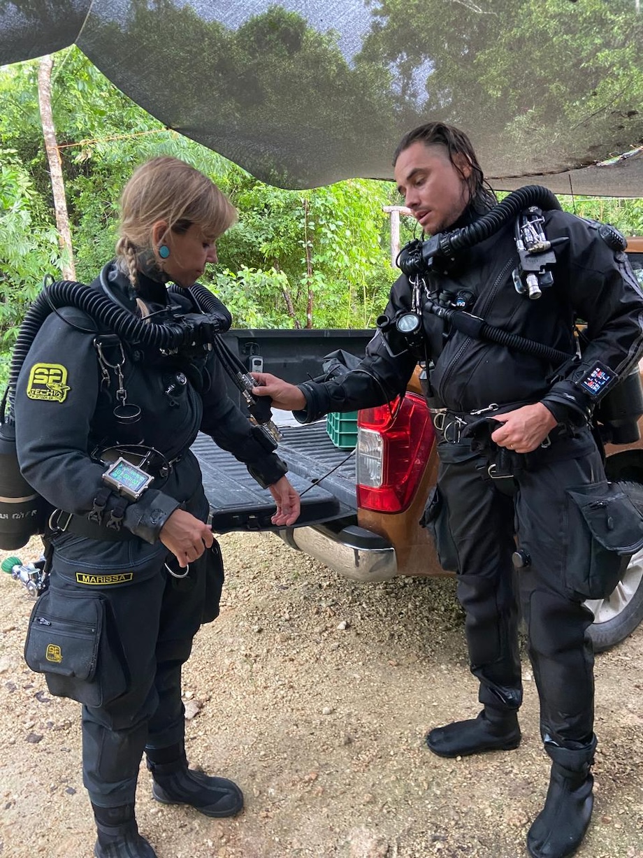 Cenote cave diving in Playa del Carmen